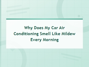 Why Does My Car Air Conditioning Smell Like Mildew Every Morning